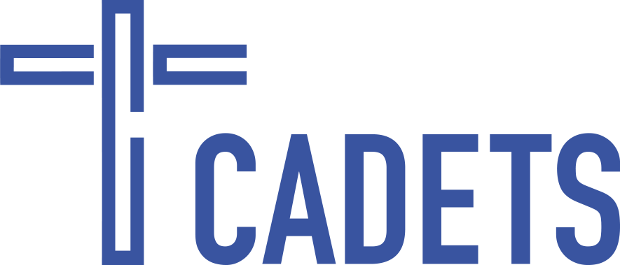 Cadets ministry logo with a cross